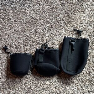 Black Neoprene Lens Pouches Set